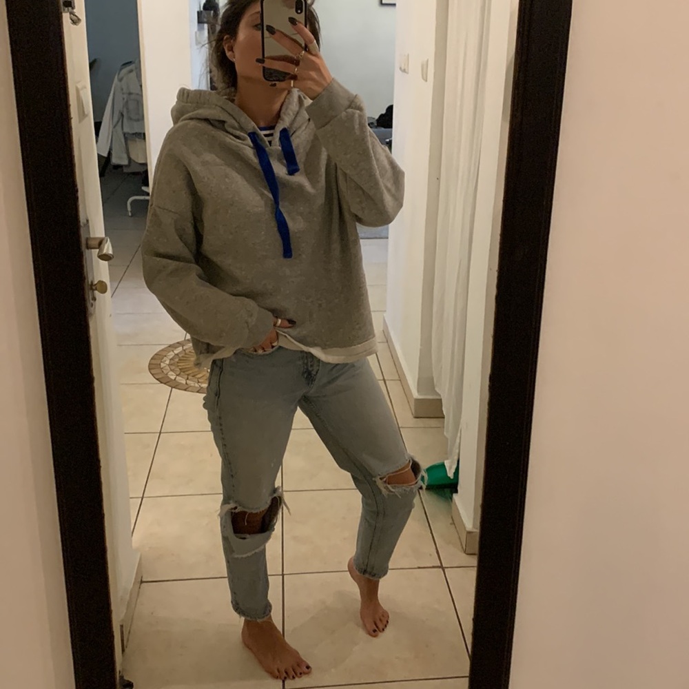 Hoodie size large grey sweatshirt